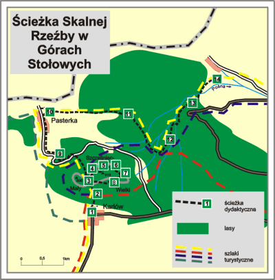 mapa Ścieżki Skalnej Rzeźby