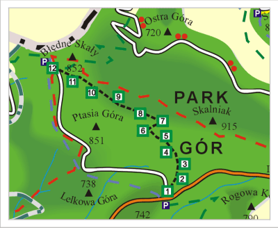 mapa ścieżki Czynna ochrona...