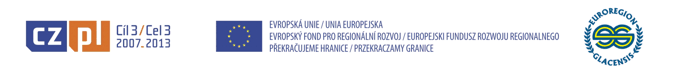 logo UE, Euroregionu Glacensis i Programu Operacyjnego RP-CZ 2007-2013