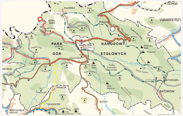 mapa tras rowerowych