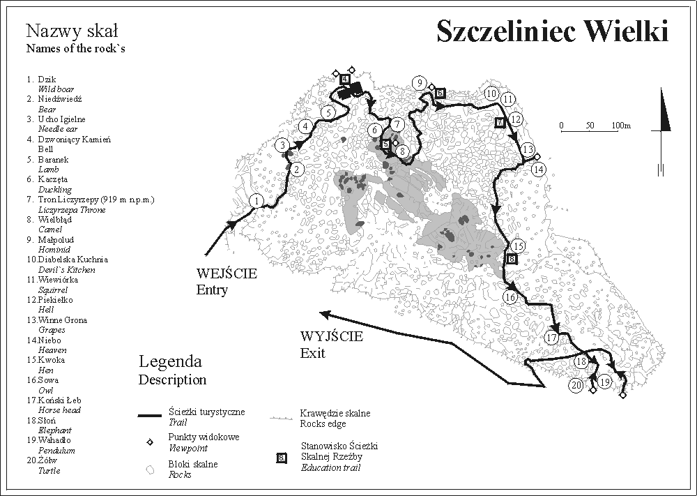 Plan Szczelińca Wielkiego