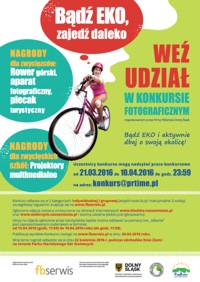 plakat konkursu Bądź Eko zajedź daleko!